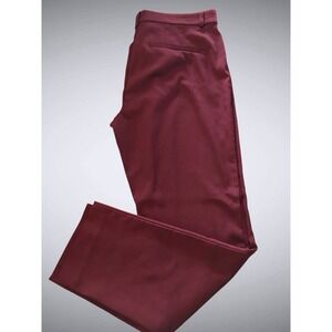 LOFT - WOMEN'S Sz 10 - BURGUNDY Curvy Fit Cropped Skinny Capri Preppy Casual